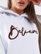 Спорт жіночий костюм на флісі з білим верхом і темним низом Believe арт.465 колір коричневий 465 фото 4