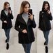 Пальто з капюшоном коротке арт. 156 з капюшоном чорного кольору/ чорний 156 фото 1